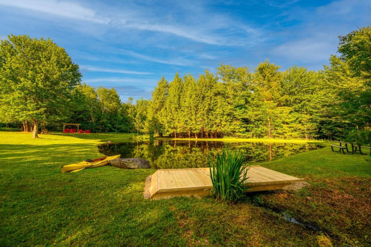 Mountain Blue Vista - Luxury Retreat Near Ski Resorts With Pond, Firepit And Hot Tub Windham Bagian luar foto